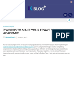 7 Words To Make Your Essays Sound More Academic Kaplan Blog