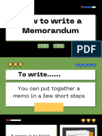 How To Write A Memorandum