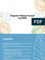 Aralin 3 Register Bilang Varayti NG Wika
