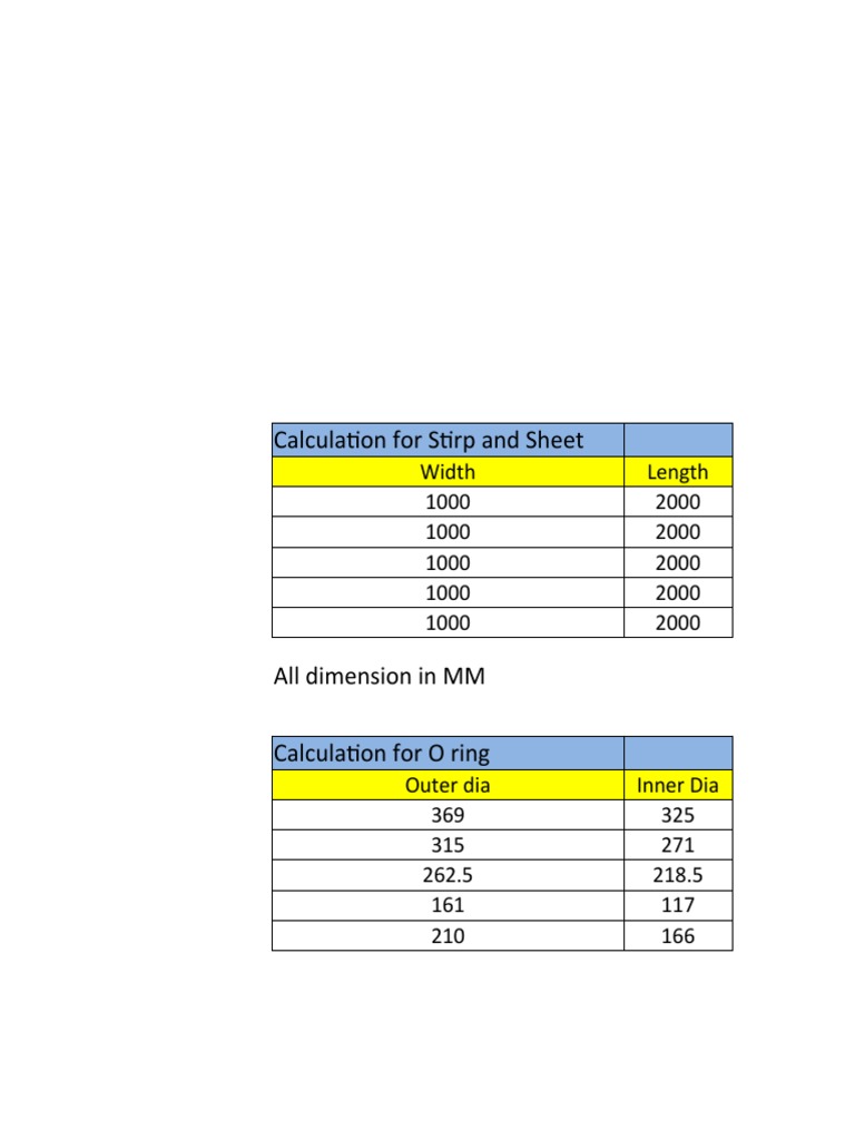 Rubber Weight Calculation PDF