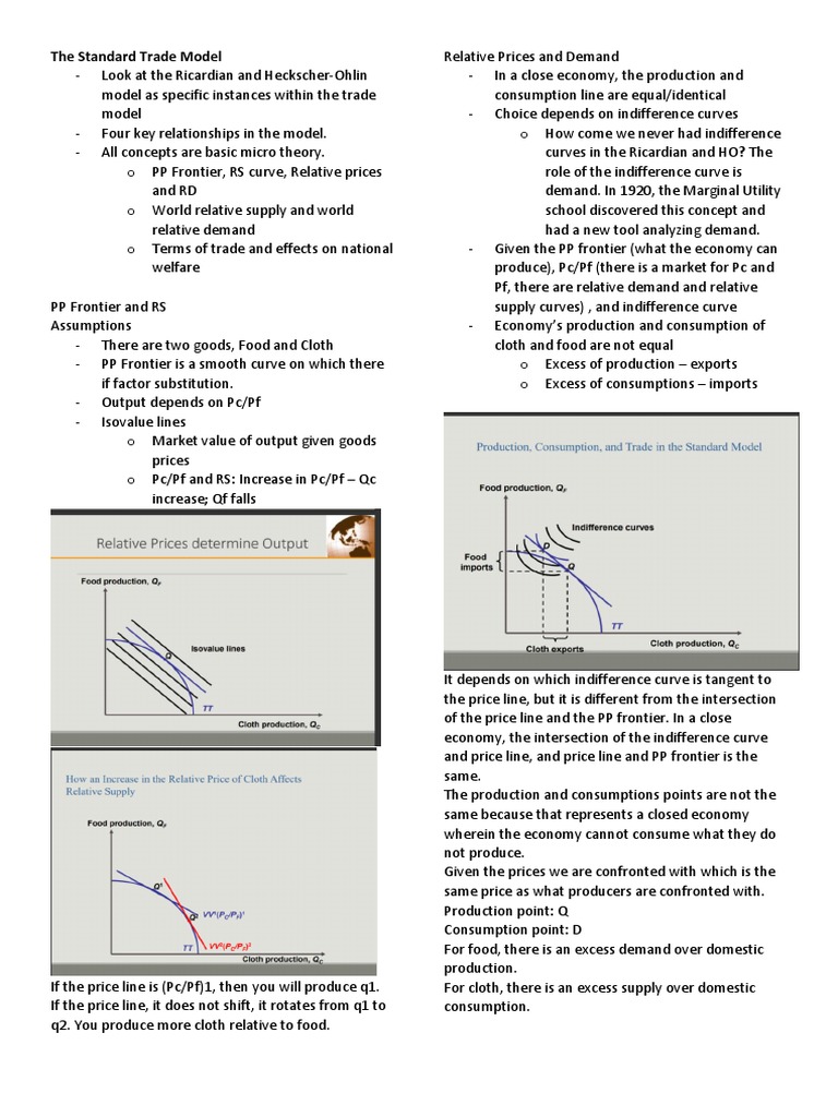 Standard Trade Model | PDF
