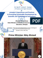 Ethiopia's Experiences and Practices Sustanable Development