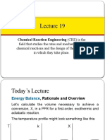 Chemical Reaction Engineering Energy Balance