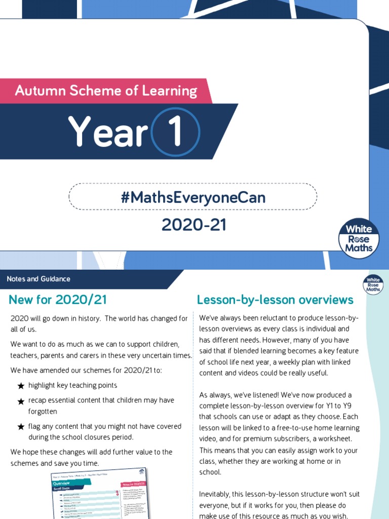 Year 1 Full Autumn Term | PDF | Mathematics | Numbers