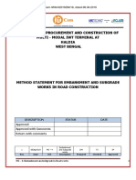 Method Statement For Embankment and Subgrade