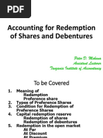 Topic 2 - Accounting For Redemption of Shares and Debentures-1