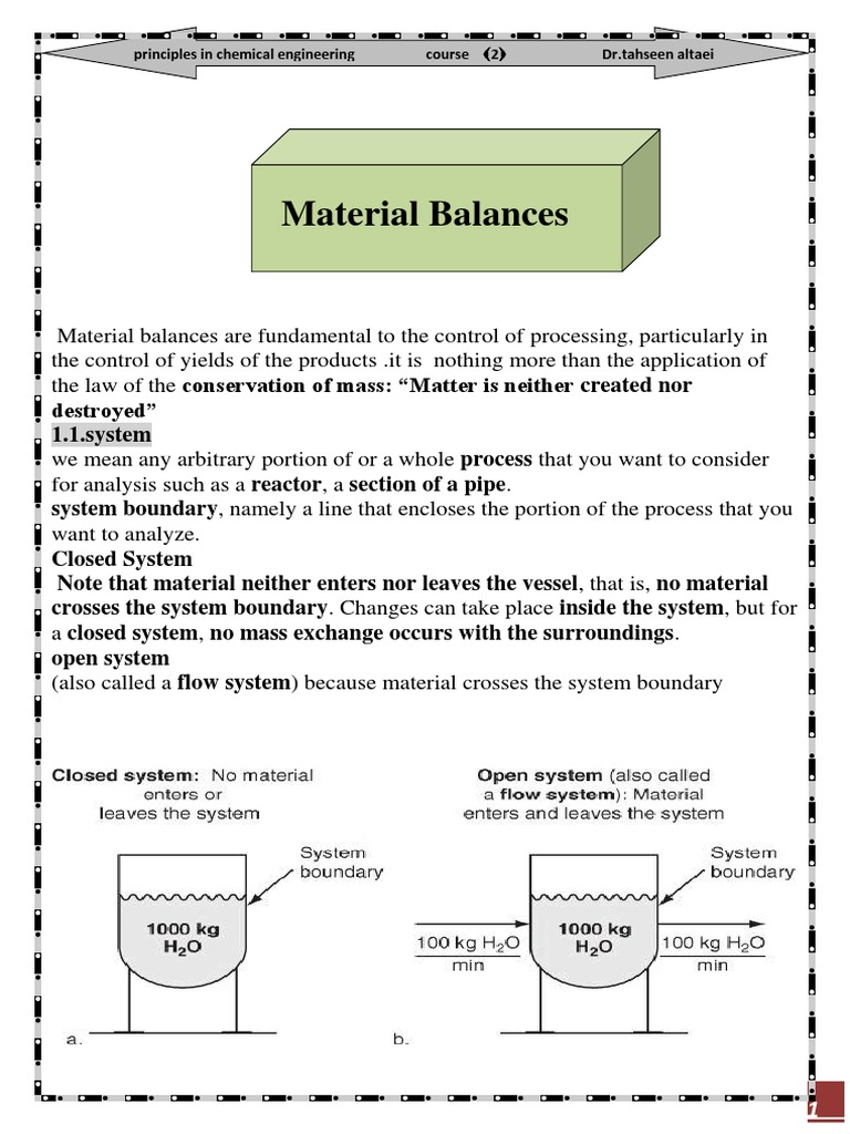 Material Balances PDF Stoichiometry Chemical Reactions