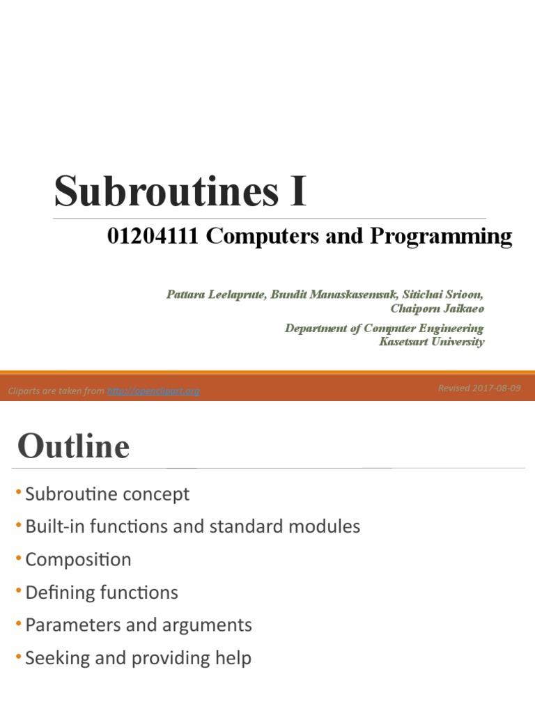 Understanding Python Subroutines | PDF | Parameter (Computer ...