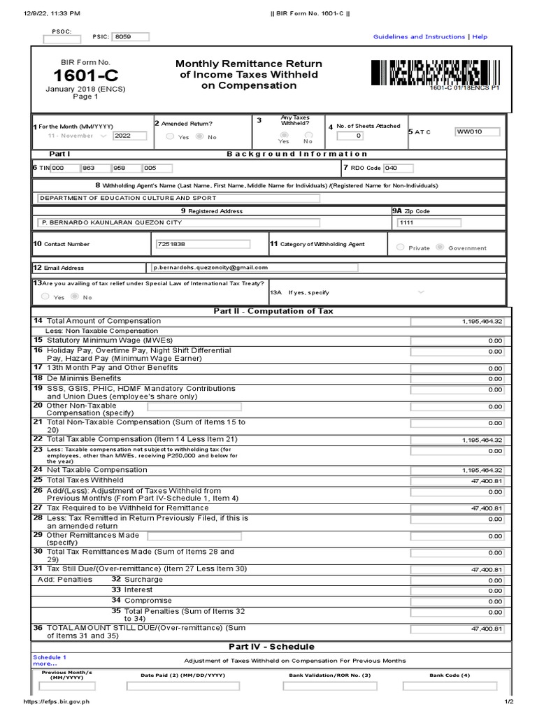 Efps home efiling and payment system pdf business government