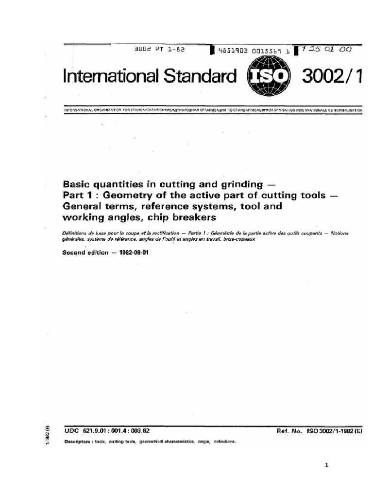 Normes ISO 3002 et 3002-1 | PDF