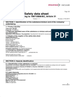 Safety data sheet for TL 011 lubricant