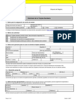 Solicitud de La Tarjeta Sanitaria: 1.-Datos para La Asignación de Centro de Salud