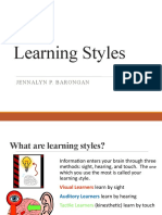 Understanding Learning Styles Through Visual, Auditory and Tactile Preferences