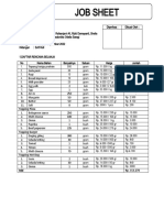 Job Sheet Pasrty Bakery Soft Roll