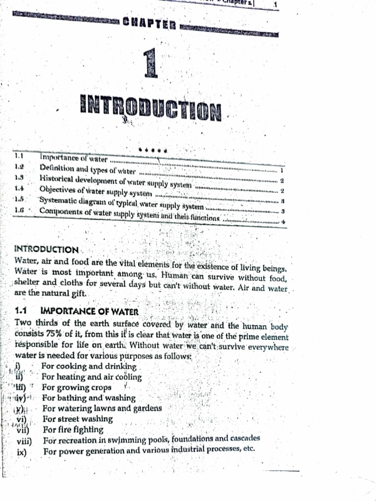 Water Supply PDF Water Drinking Water