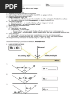 Problem Set4 - Reflection - Mirrors and Images FOR GOOGLE CLASSROOM POSTING