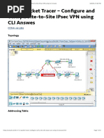 Configure and Verify A Site-To-Site IPsec VPN Using CLI Answes