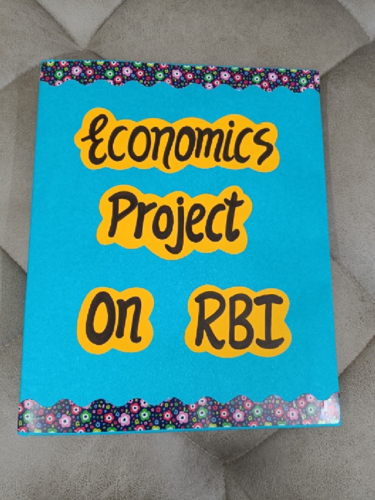 Economics Project On RBI Class12 - 1 | PDF
