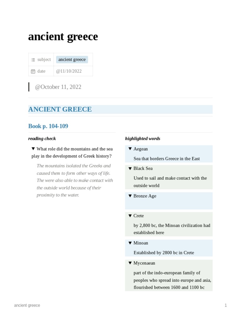 Ancient Greece PDF Greece Ancient Greece