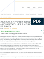 Tipos de Fretes Internacionais