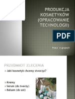 ĆW Produkcja Kosmetyków (Opracowanie Technologii)