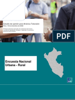 Informe Encuesta Nacional Urbano Rural - America Televisión Al 18 de Diciembre 2022