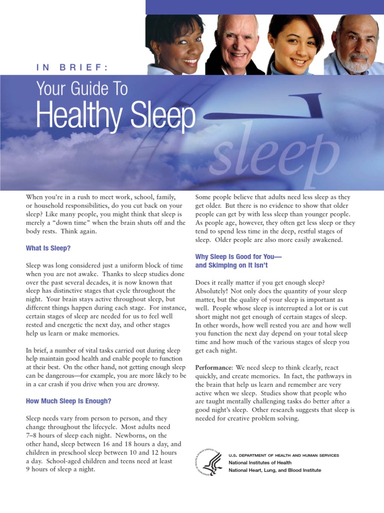 Healthy Sleep: Your Guide To | PDF | Sleep Disorder | Sleep