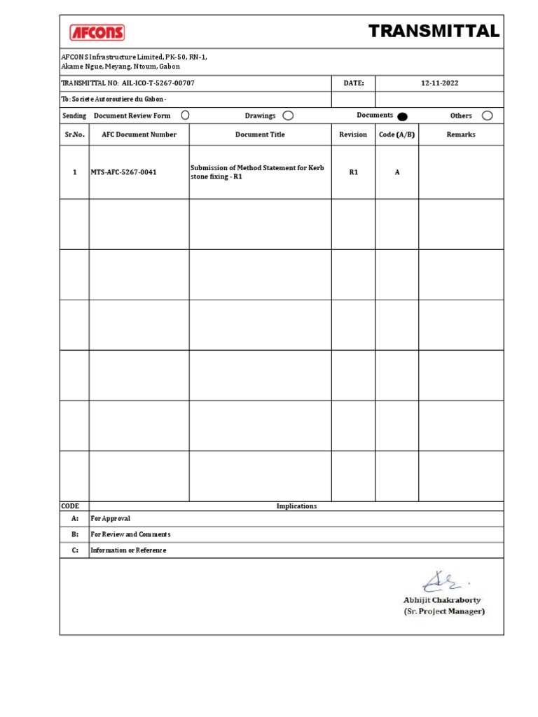 Method Statement for Kerb Stone Fixing | PDF