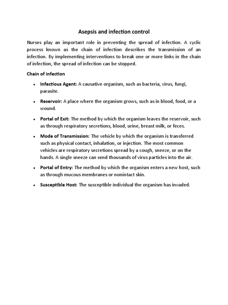 Infection Control | PDF | Infection | Hygiene