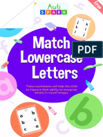 AutiSpark Free Workbook 6 Match Lowercase Alphabet