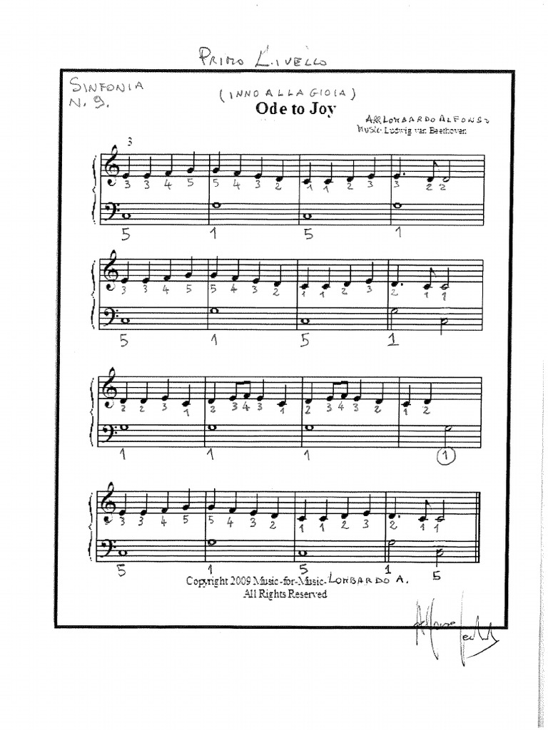 Inno Alla Gioia 1 Piano Did PDF