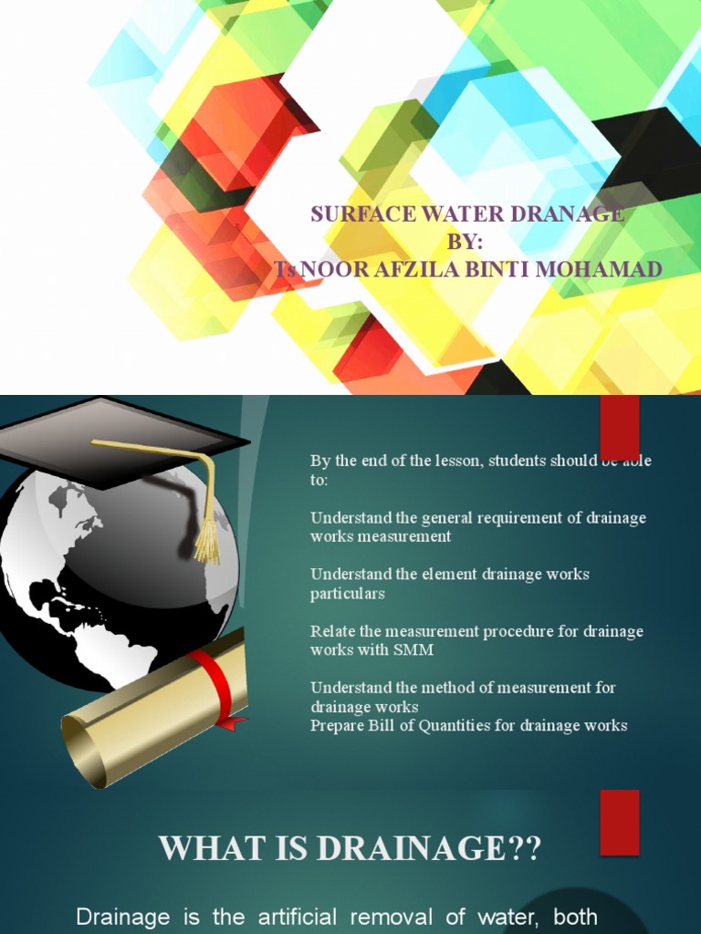 Topic 4 - Surface Water Drainage | PDF | Storm Drain | Sanitary Sewer