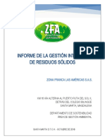 Informe de La Gestión de Residuos en ZFA