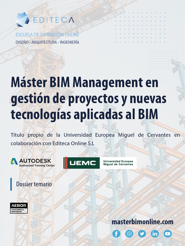 Máster BIM Management Online Editeca | PDF | Autodesk Revit | Ingeniero ...