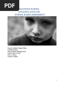Child Abuse - English A SBA