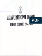 Aizawl Municipal Corporation Budget
