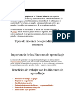 Tipos de Rincones de Aprendizaje Más Comunes Importancia de Los Rincones de Aprendizaje