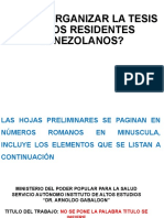 8 - Como Organizar La Tesis de Los Residentes Venezolanos