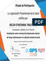 Actualización Sobre El Manejo de La Hipertensión Arterial y Del Riesgo Cardiovascular en La Atención Primaria de Salud-Certificado Del Curso 2500474