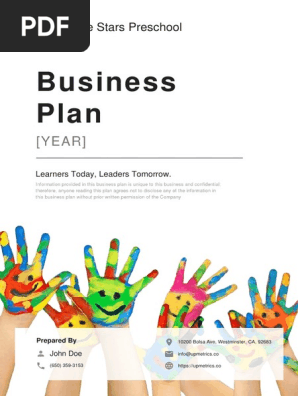 Preschool Business Plan Example