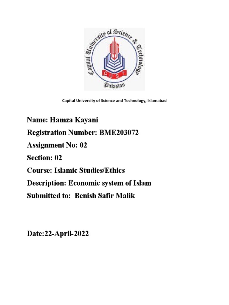 Economic System Of Islam Pdf Interest Money