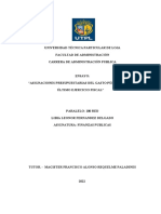 Ensayo Asignaciones Presupuestarias Del Gasto Público en El Último Ejercicio Fiscal