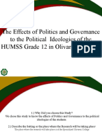 The Effects of Politics and Governance To The Political Ideologies of The Humss Grade 12 in Olivarez College
