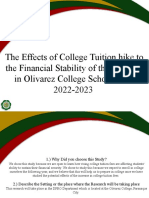 The Effects of College Tuition Hike To The Financial Stability of The Students in Olivarez College School Year 2022-2023
