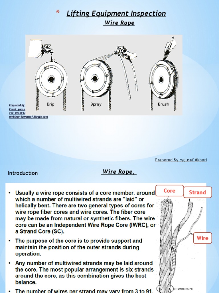 Guide to Inspecting and Understanding Wire Rope Construction, Defects