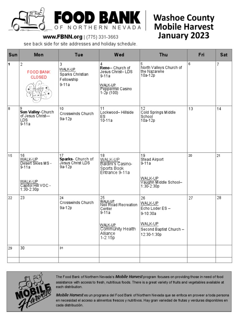 1 2023 Washoe County Mobile Harvest Calendar PDF Reno