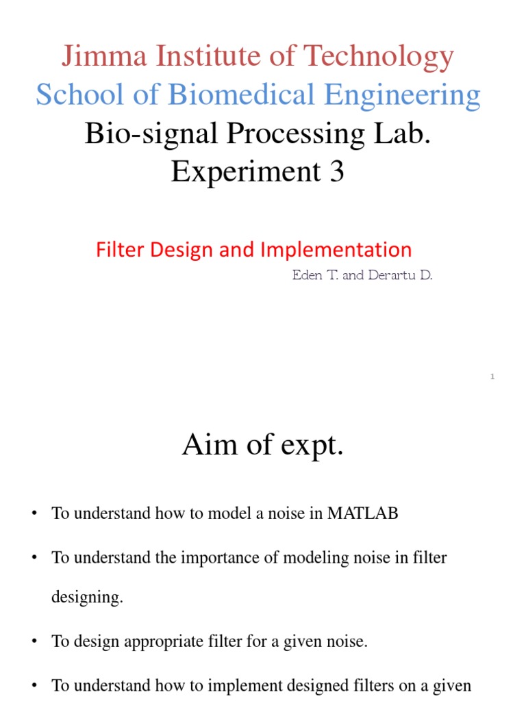 BioSignal Processing Lab Lect3 PDF