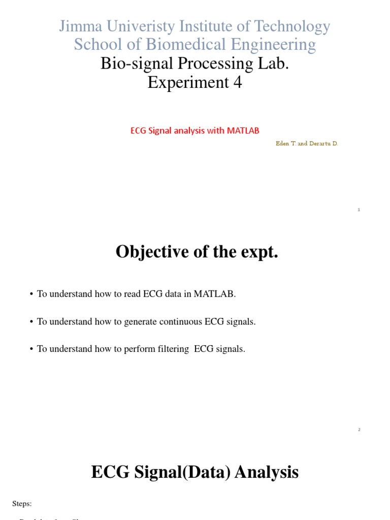 BioSignal Processing Lab. Lec4 PDF