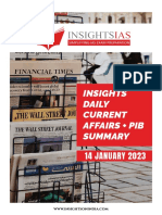 Daily Current Affairs + PIB Summary (14 Jan 2023)