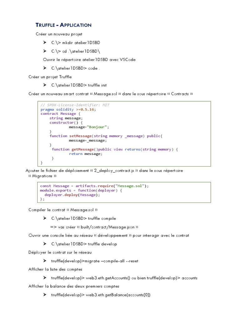 Truffle Application | PDF | Gestion informatique | Ingénierie informatique